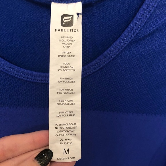 Fabletics long sleeve blue top! 💙 - Picture 2 of 2